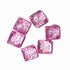 Pink Color Square Shape Acrylic Button Set Of 10